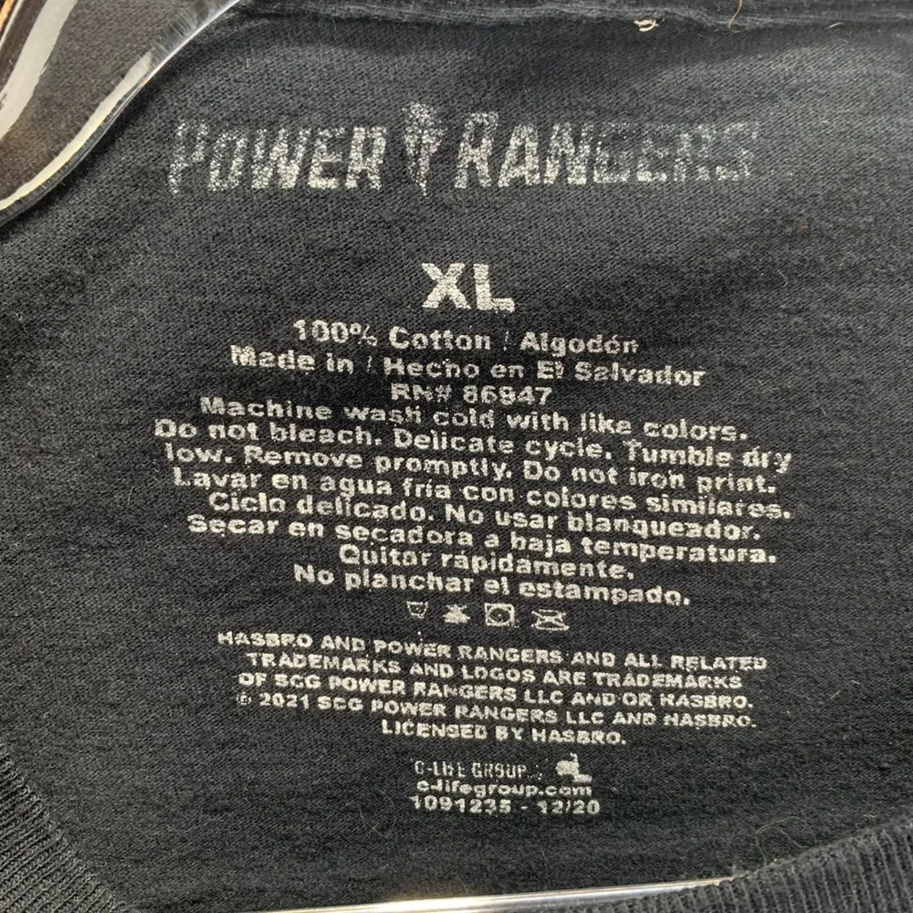 Power Rangers Its Morphin Time Graphic T Shirt Black Men's XL Cotton - Picture 2 of 6